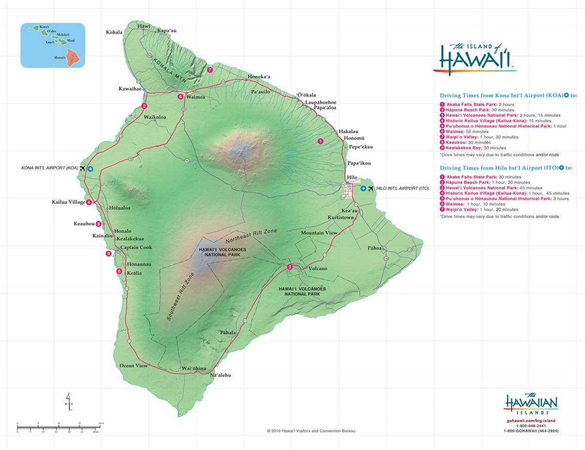 Printable Map Of The Big Island Hawaii