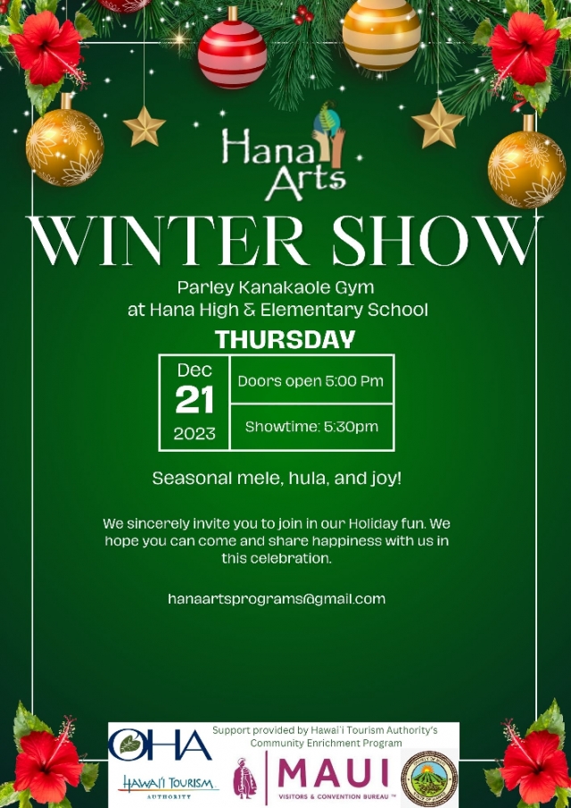 Hana Arts Winter Show Go Hawaii