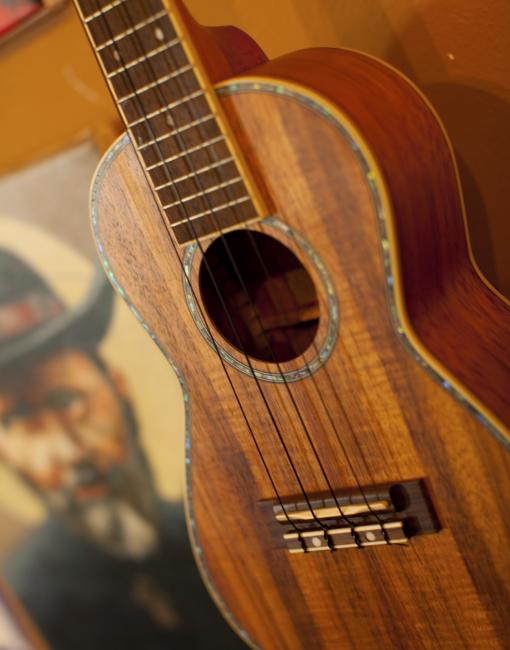 A handcrafted ukulele