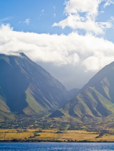 landscape image of mountains in Lahaina