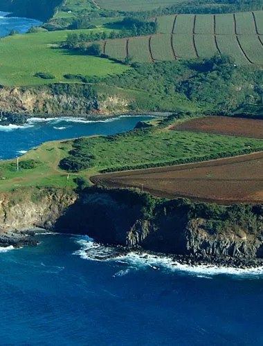 Haiku shoreline aerial