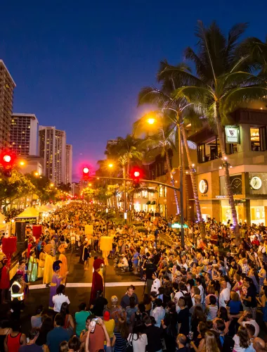 Festival at night on Oahu