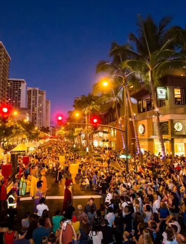 Festival at night on Oahu