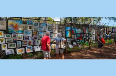 Fine art: Hawaii's artists in person Saturdays and Sundays year round at Art On The Zoo Fence in Waikiki.
