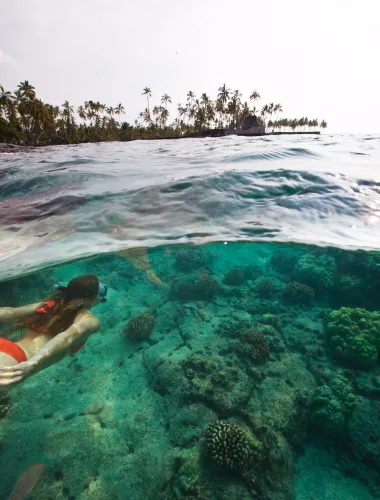 Underwater snorkeling in the Hawaiian Islands