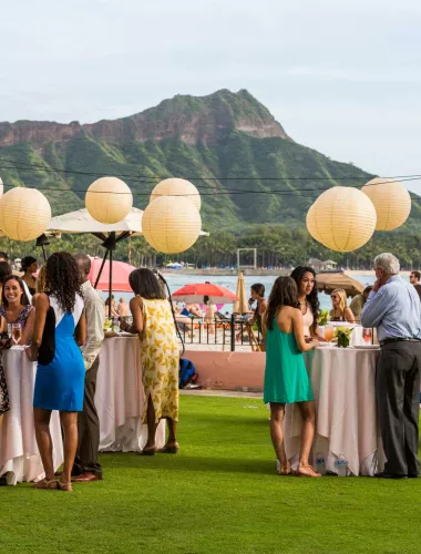 An outdoor wedding in Oʻahu