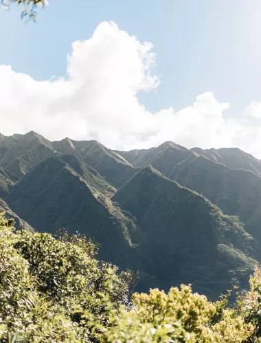 Scenic view of the Koolau mountains
