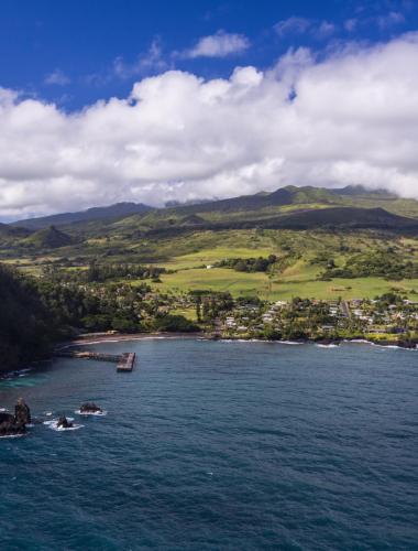 The famous Hana Coast on the Hawaiian island of Maui