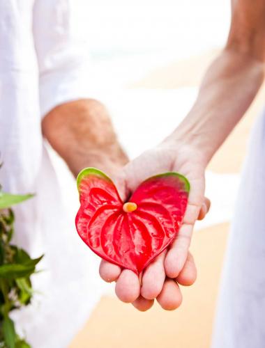 Weddings on Kauai feature beautiful tropic flowers