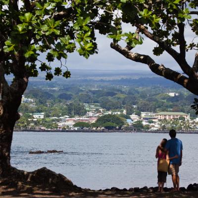 Scenic view of the Hilo coast on the island of Hawaii