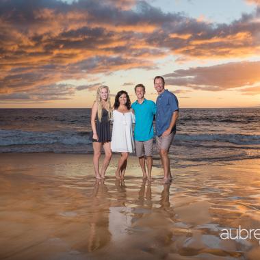 Maui Family Photography in Wailea at Sunset