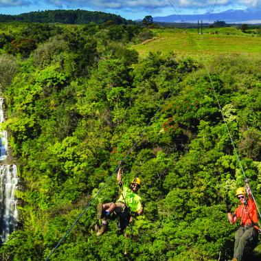 New Waterfall Zipline at Botanical World