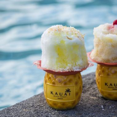 Shave ice poolside