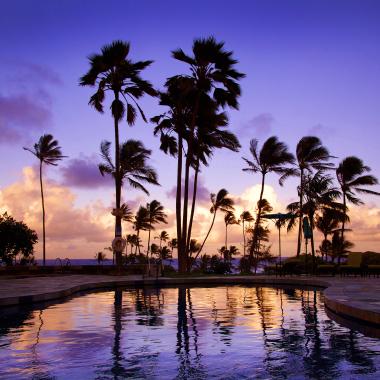 Hilton Garden Inn Kauai - Pool Sunset