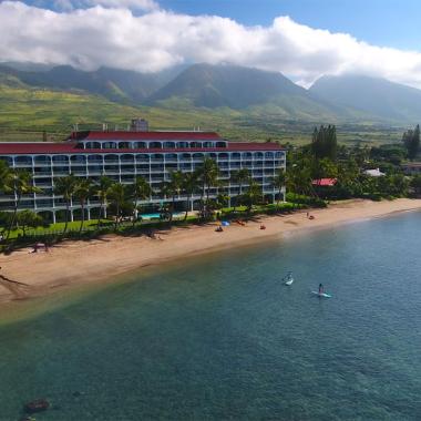 Aerial View of Lahaina Shores Beach Resort