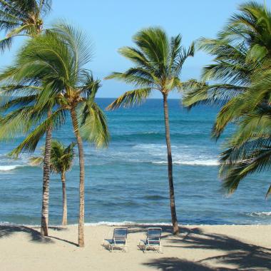 Beach front at Mauna Lani Bay Hotel