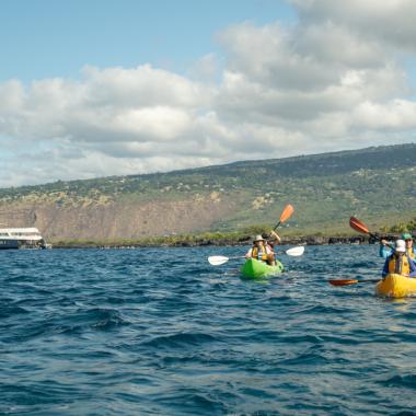 Kayaking near Safari Explorer, Big Island - UnCruise Adventures