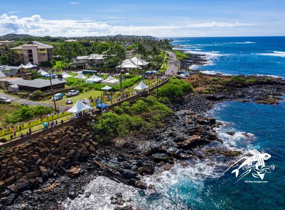 Finish line festival at Koloa Landing Resort