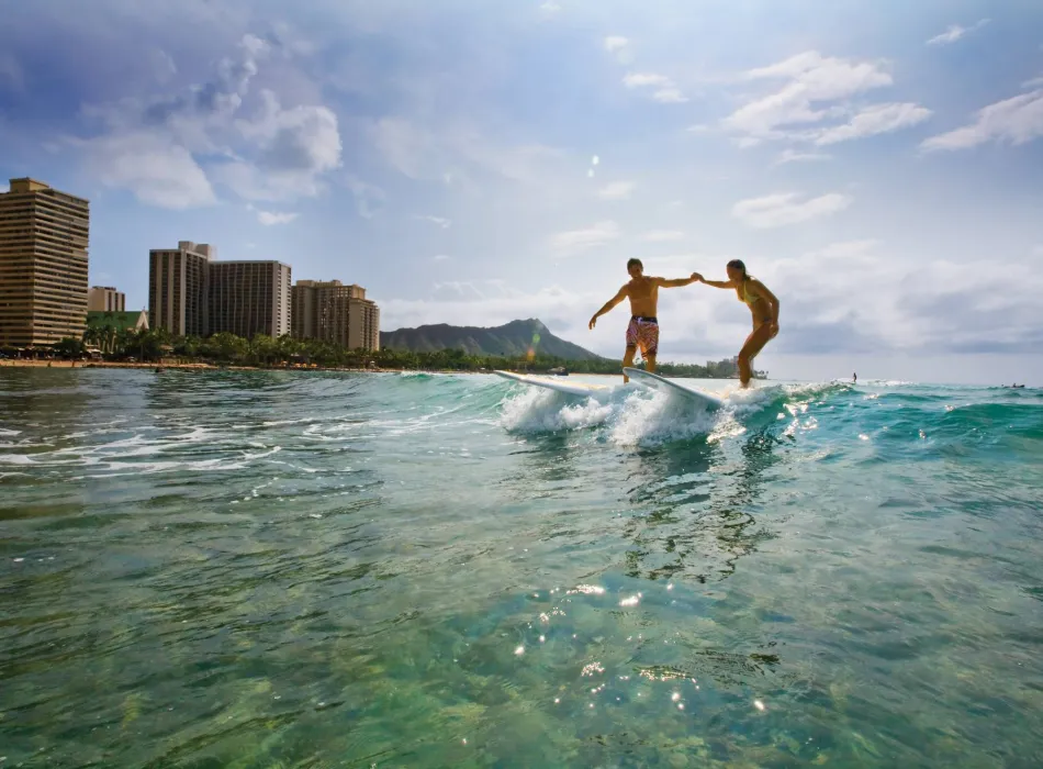 Surfing on Oʻahu