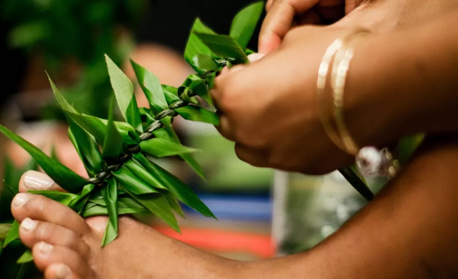 Lei making