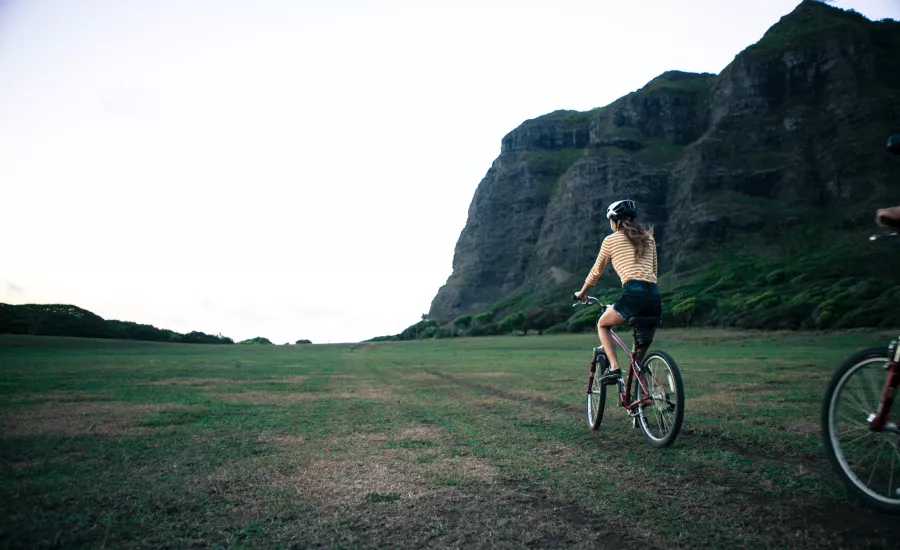 Biking at Kualoa