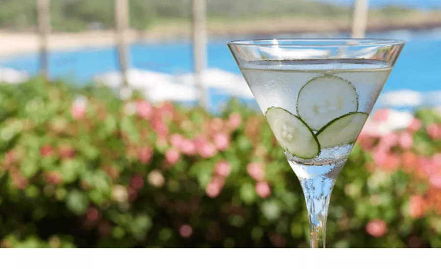 Refreshing cucumber cocktail
