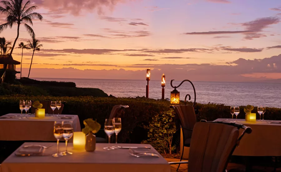Ferraro's Bar e Ristorante at Four Seasons Resort Maui where The White Lotus was filmed