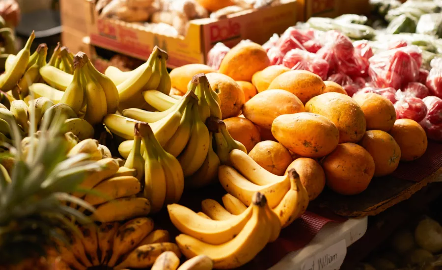 Fresh fruit at a farmers market