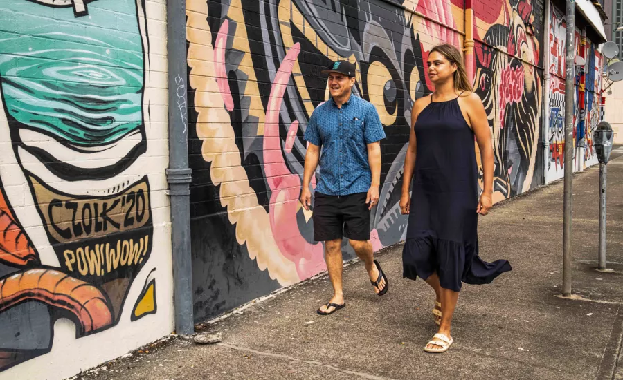 Sam Harris and Kamea Hadar in Oahu