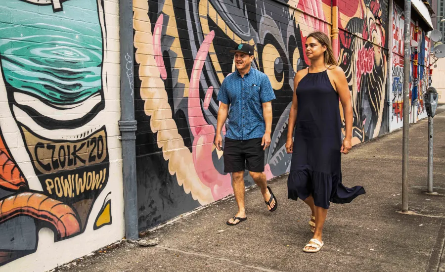 Sam Harris and Kamea Hadar in Oahu