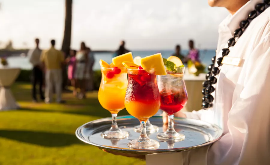 Afternoon sunset cocktails