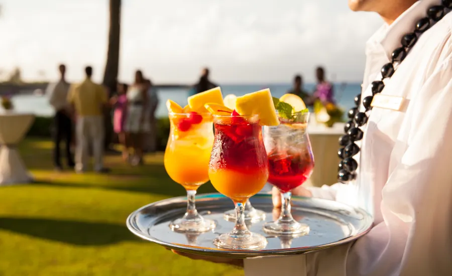Afternoon sunset cocktails